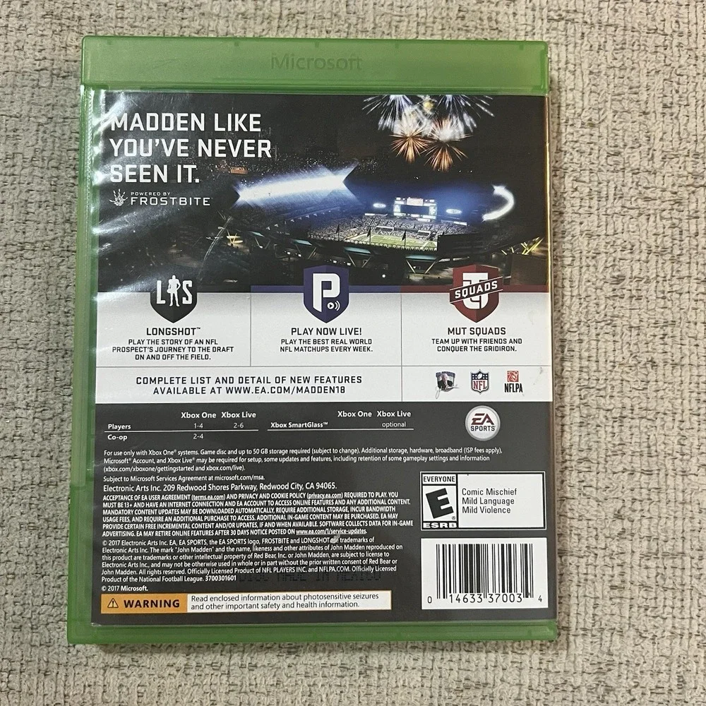 Madden NFL 18‎ (Microsoft Xbox One, 2017)